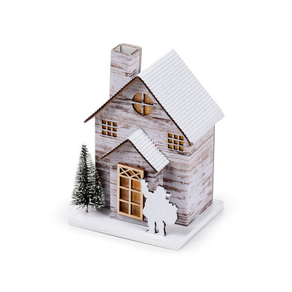 Decorative LED Silver Birch Christmas House