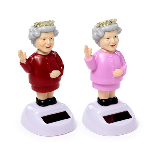 Solar Pal ornament of Queen Elizabeth in garden