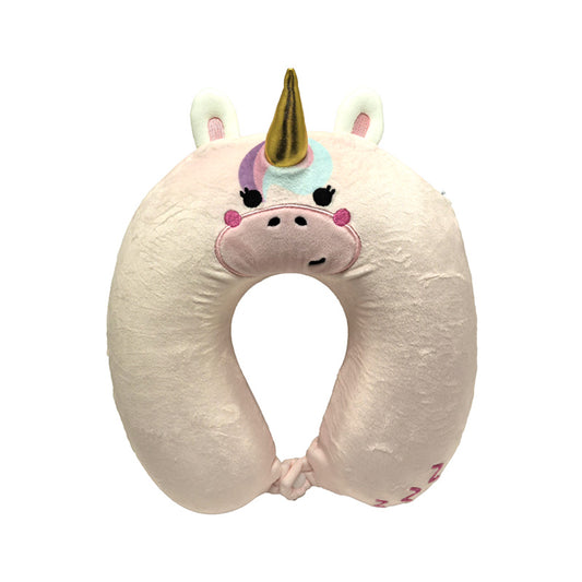 Relaxeazzz Plush Kids Memory Foam Travel Pillow - Bella the Unicorn