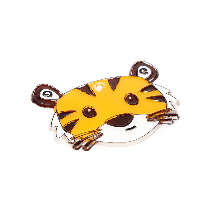 Kids painting the Zooniverse Tiger DIY suncatcher