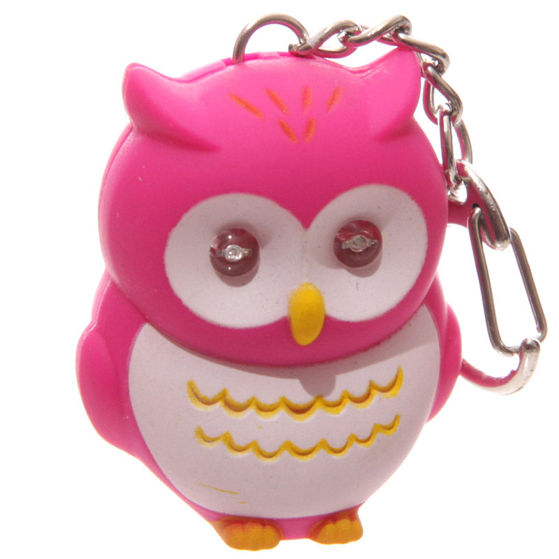 Cute LED Light & Sound Keyring - Hooting Owl