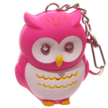 Cute LED Light & Sound Keyring - Hooting Owl