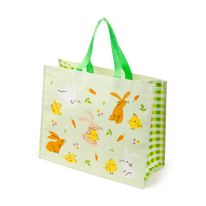 Comfortable handles on Springtime reusable shopping bag