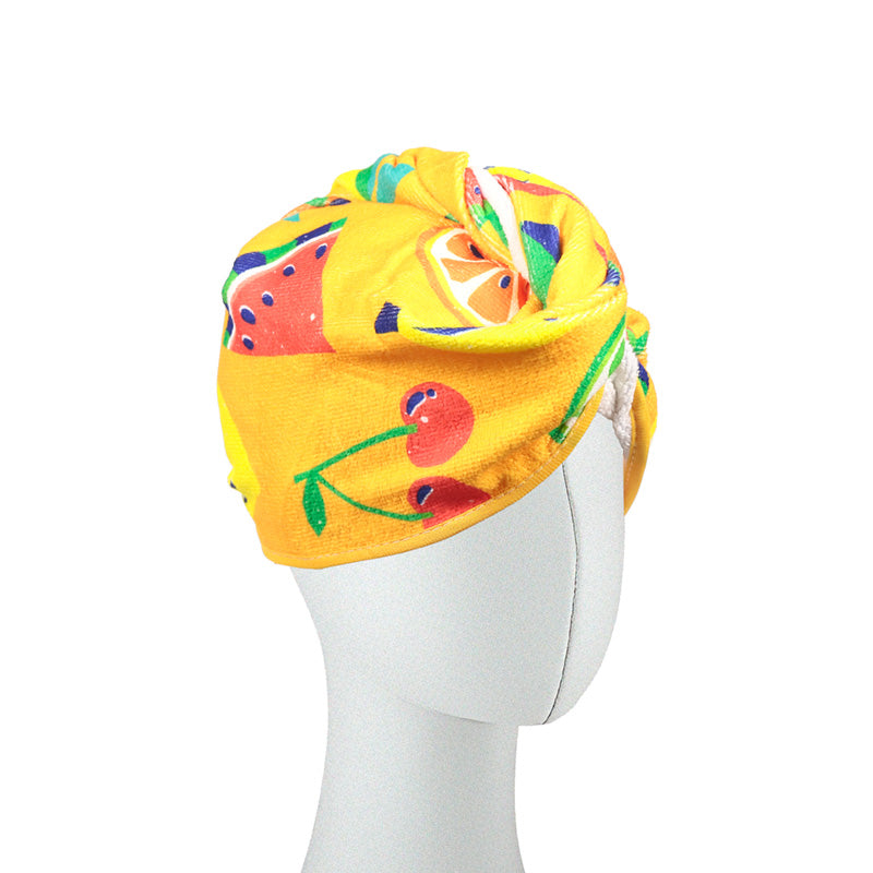 Hair Wrap Towel - Summer Fruits displayed