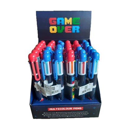 Game Over Multi Colour Pen displayed with stationery