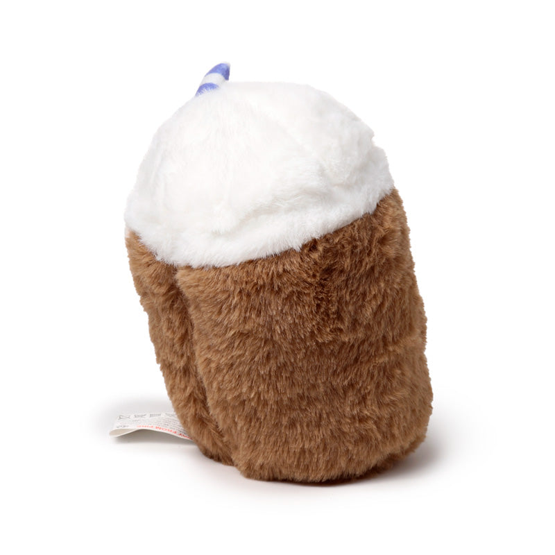 Plush lavender heat pack in fun bubble tea design