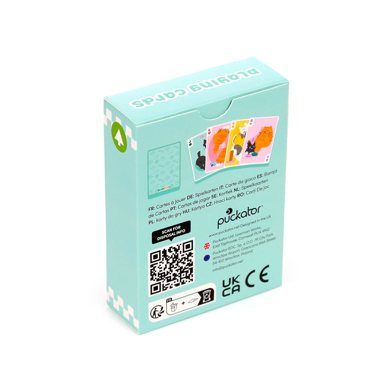 Playing cards with unique cat illustrations