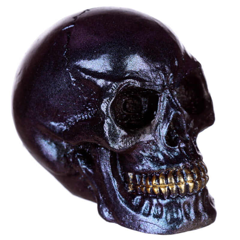 Gothic Iridescent Skull Ornament gift display
