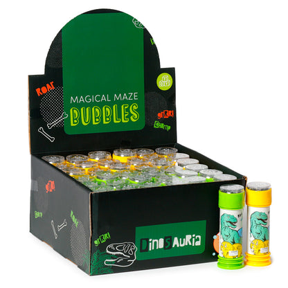 Maze Bubbles - Dinosauria bottle with colourful bubbles