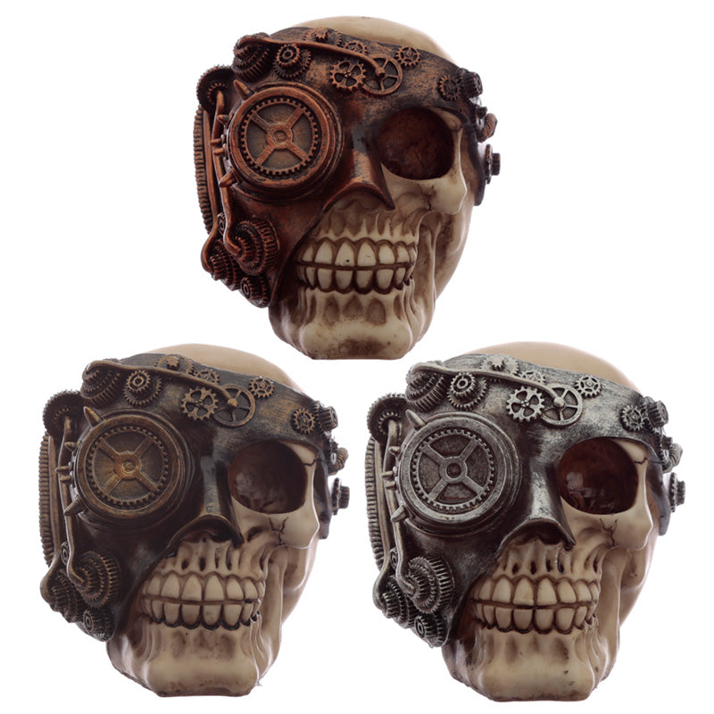 Fantasy Steampunk Skull Ornament front view