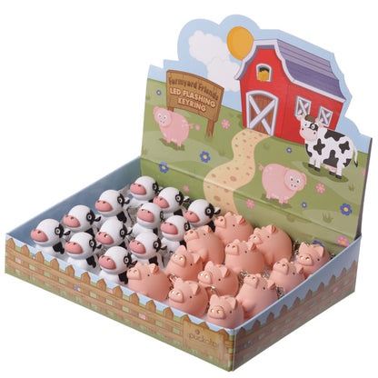 Farmyard LED Light & Sound Keyring with packaging