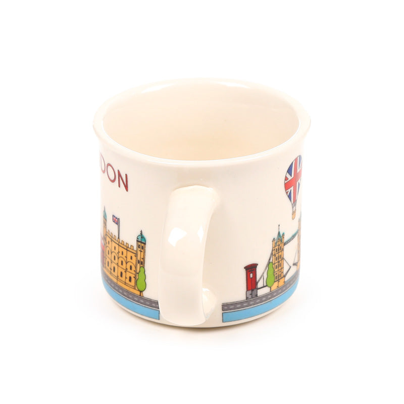 Set of 2 espresso cups with iconic London skyline artwork