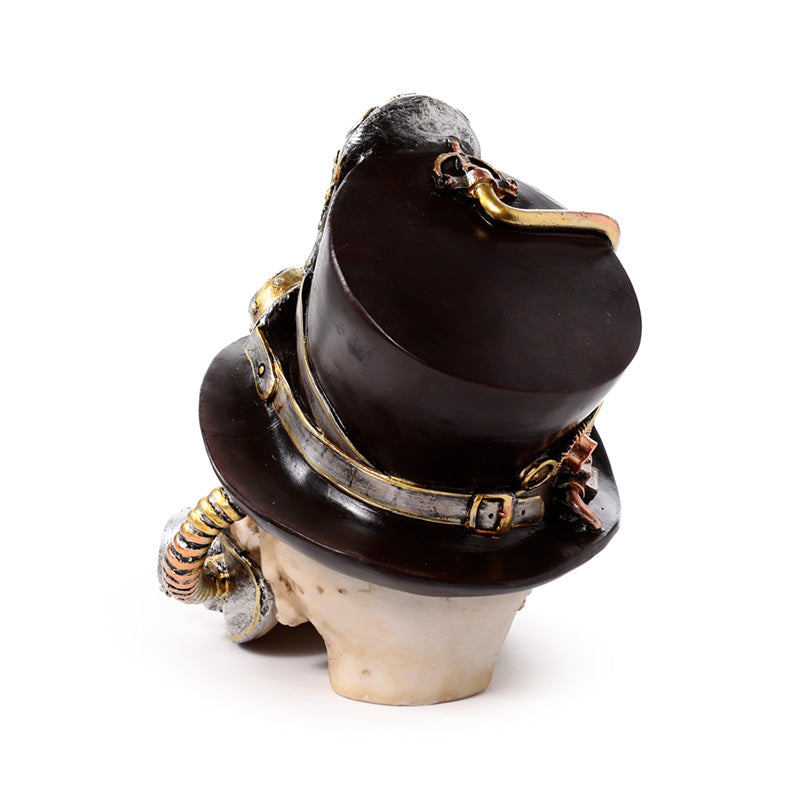 Unique steampunk skull ornament for home decor