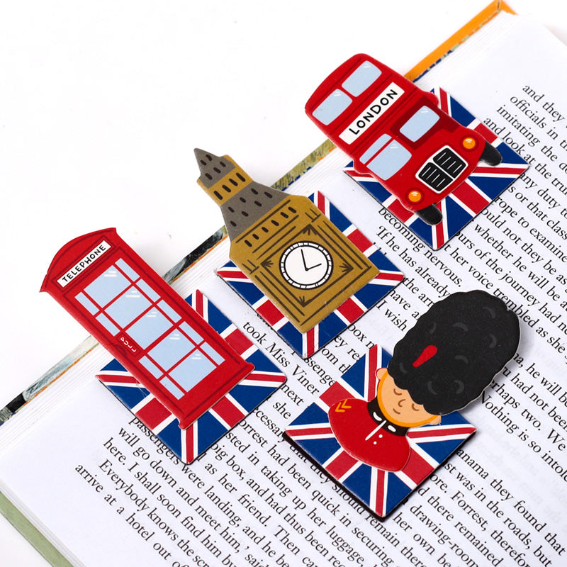 Decorative bookmarks inspired by London attractions