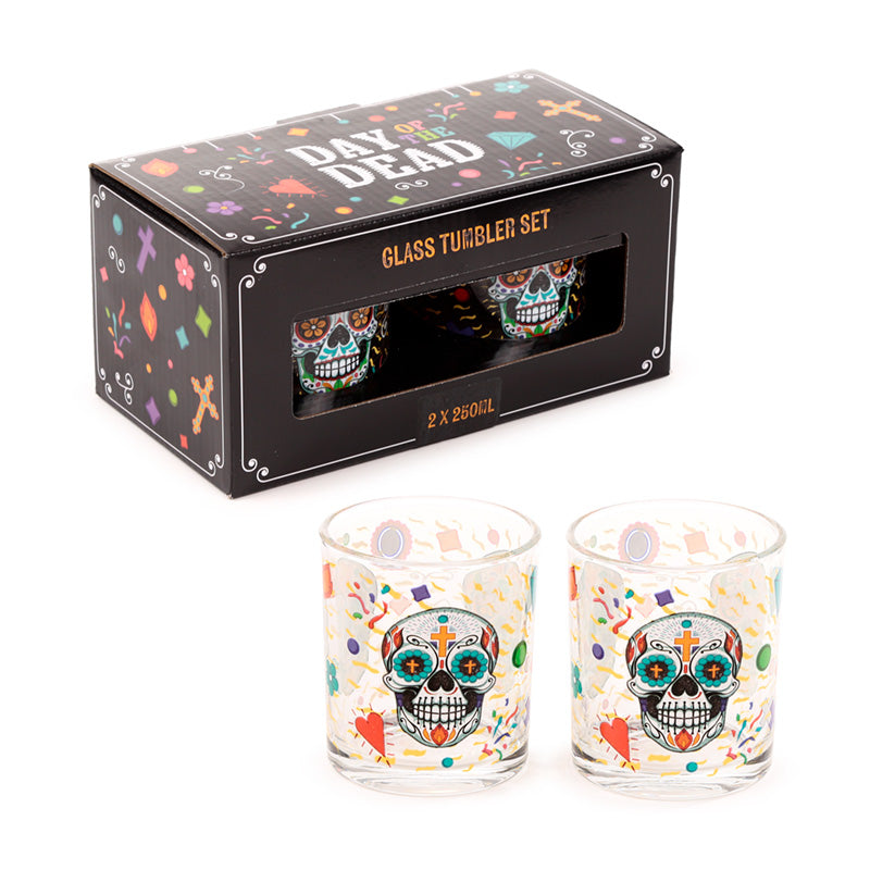 Collectible Day of the Dead glass tumblers