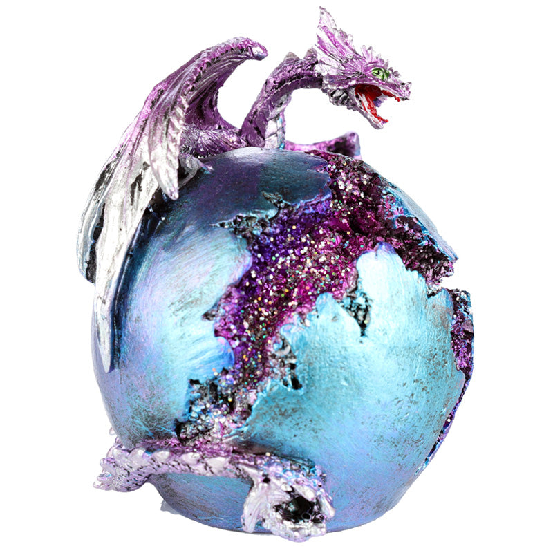 Decorative ornament - Geode Egg Dragon Figurine