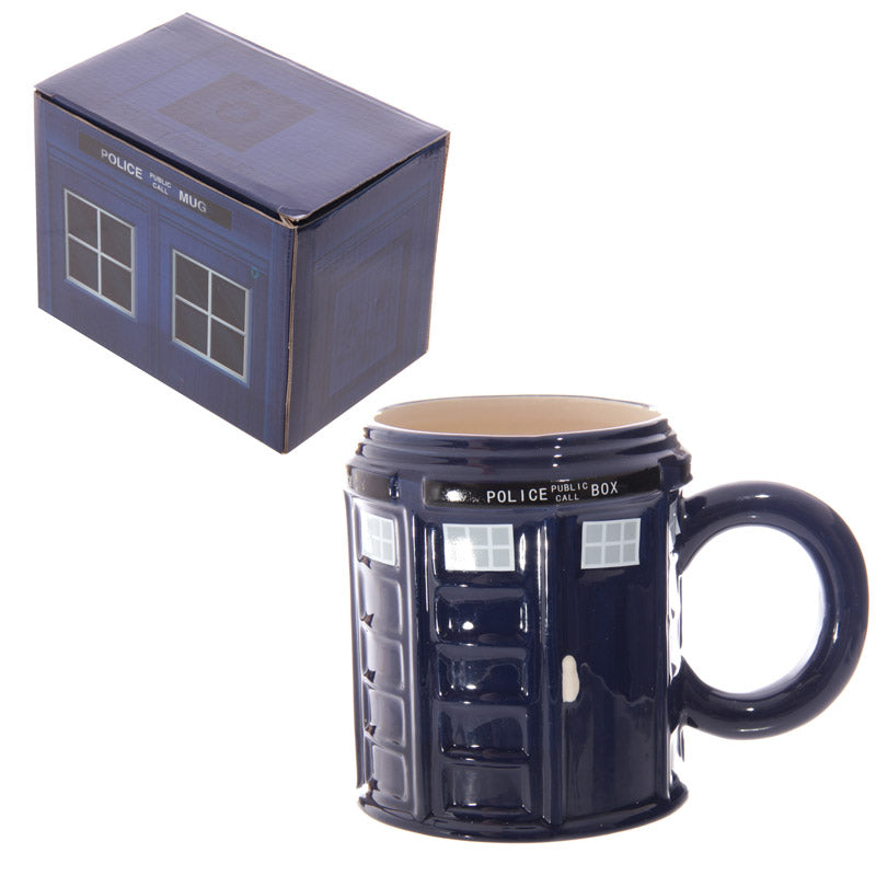Novelty Shaped Ceramic Mug in Round Police Box Design
