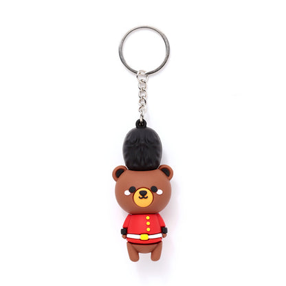Arthur the Bear Keyring with Stainless Steel Ring