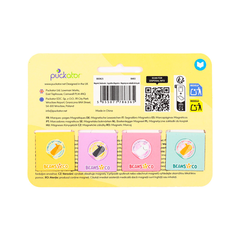 Giftable magnetic bookmarks with cat illustrations