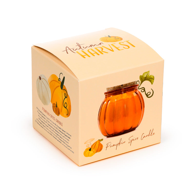 Autumn Harvest Pumpkin Spice Candle lit