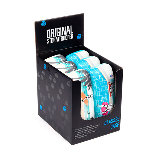 Stormtrooper Glasses Holder on a desk