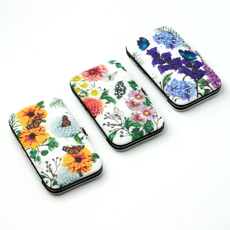 Elegant Butterfly Meadows manicure set displayed
