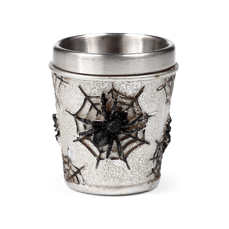 Decorative Shot Glass with Spider Web Design