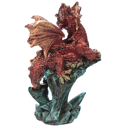 Rock Crystal Enchanted Nightmare Dragon Figurine side view