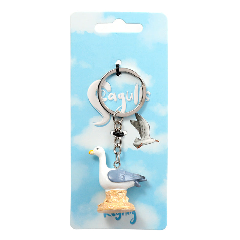 Seagull Buoy Keyring on Rock