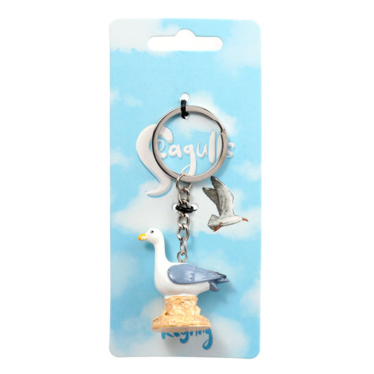 Seagull Buoy Keyring on Rock