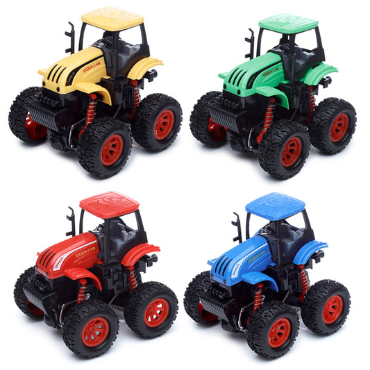 Kids Friction Action Toy - 4x4 Stunt Tractor in vibrant colours