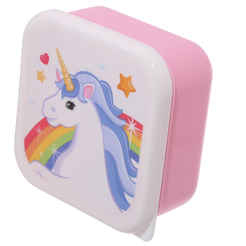 Stacked Enchanting Rainbow Unicorn Lunch Boxes