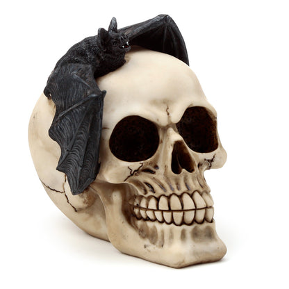 Gothic Skull Decoration with Bat