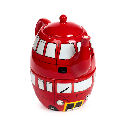 Routemaster Red Bus Teapot and Cup Set