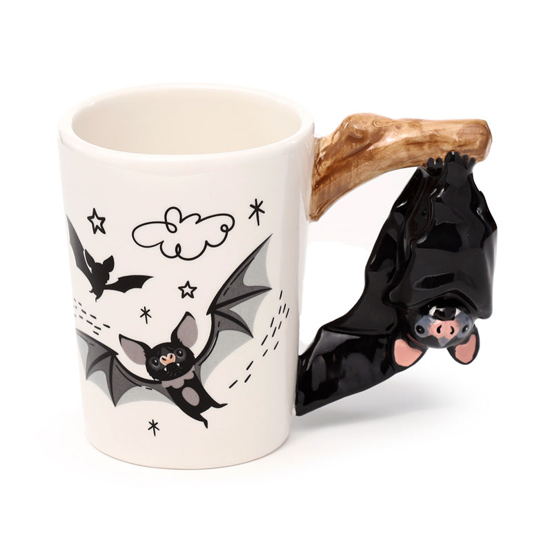 Bat Shaped Handle Ceramic Mug - Lifestyle Image