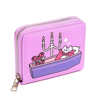 Pusheen the Cat Halloween Small Zip Wallet - Inside View