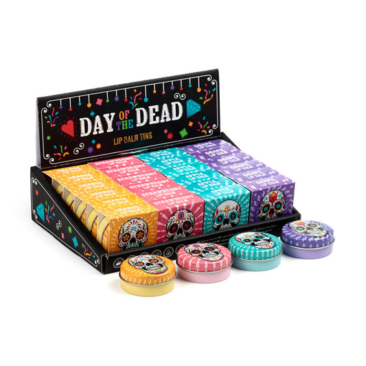 Day of the Dead Lip Balm in decorative tin