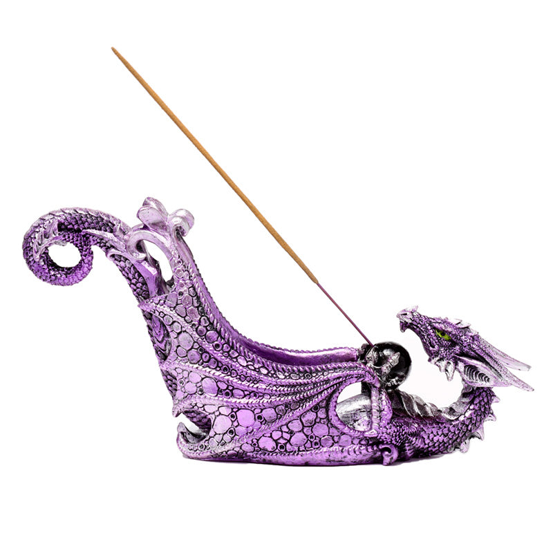 Enchanted Nightmare Dragon Incense Burner with incense stick