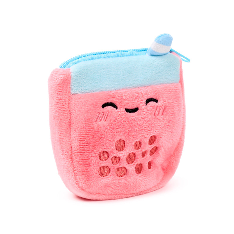 Foodiemals Bubble Tea Plush Change Purse with coins