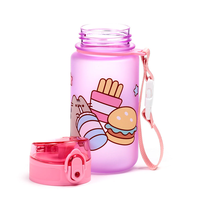 Durable Pusheen the Cat water bottle with pop-top lid
