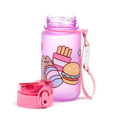 Durable Pusheen the Cat water bottle with pop-top lid