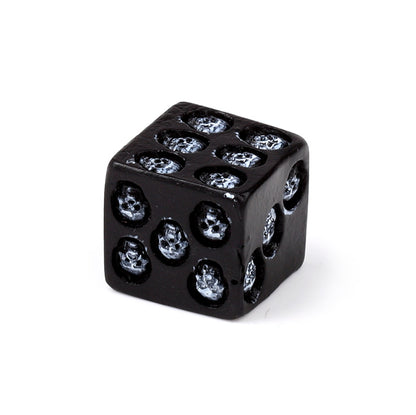 Set of Black Skull Dice arranged artistically