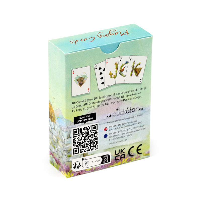 Jan Pashley Highland Coo Playing Cards - Playing Cards Spread