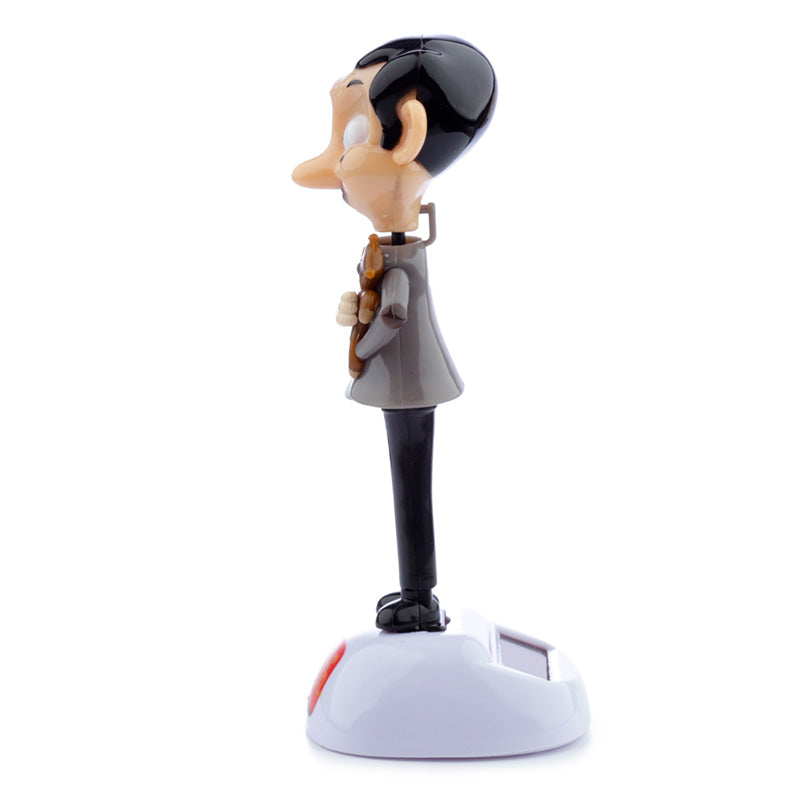 Playful solar-powered Mr Bean ornament