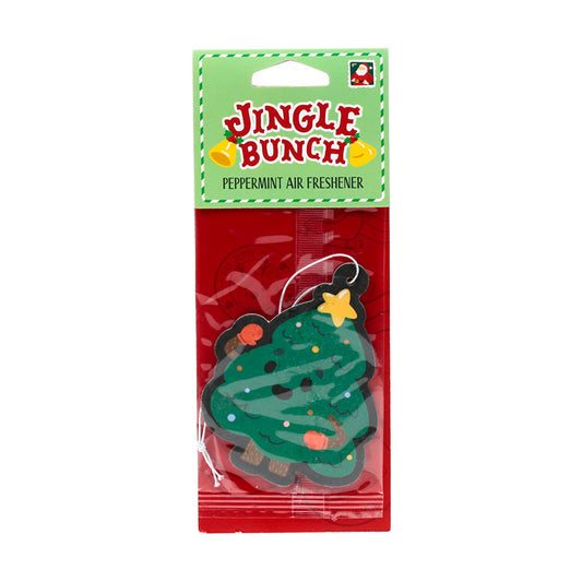 Peppermint Jingle Bunch Air Freshener hanging on a Christmas tree