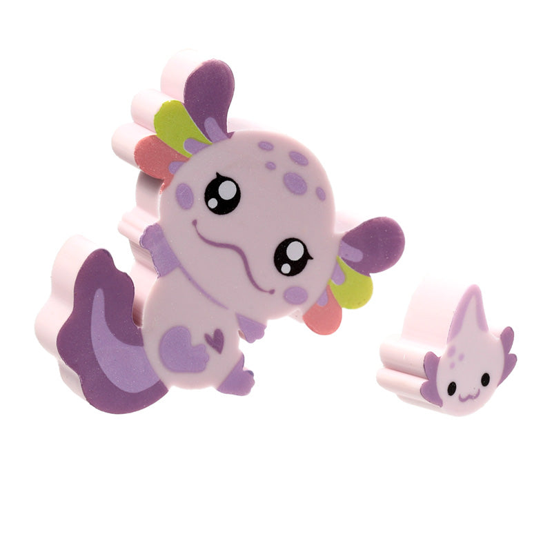 Unique Giftable Axolotl Erasers