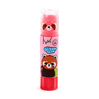 Adoramals Wild Scented Glitter Glue Stick on a crafting table
