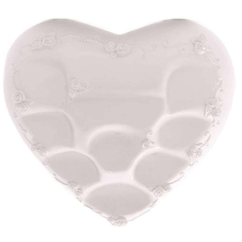 Cute novelty white heart shaped tiered display stand