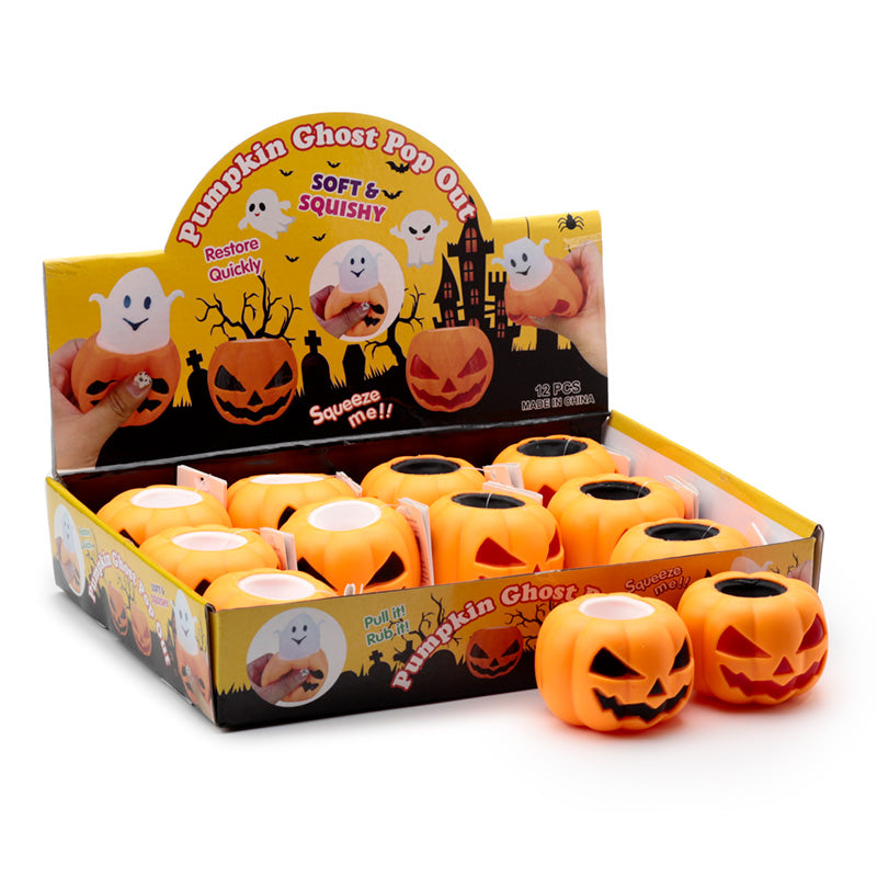 Kids Pop Out Toy - Pumpkin Ghost in vibrant colours