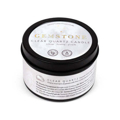 Wax Candle Tin with beautiful dried flowers